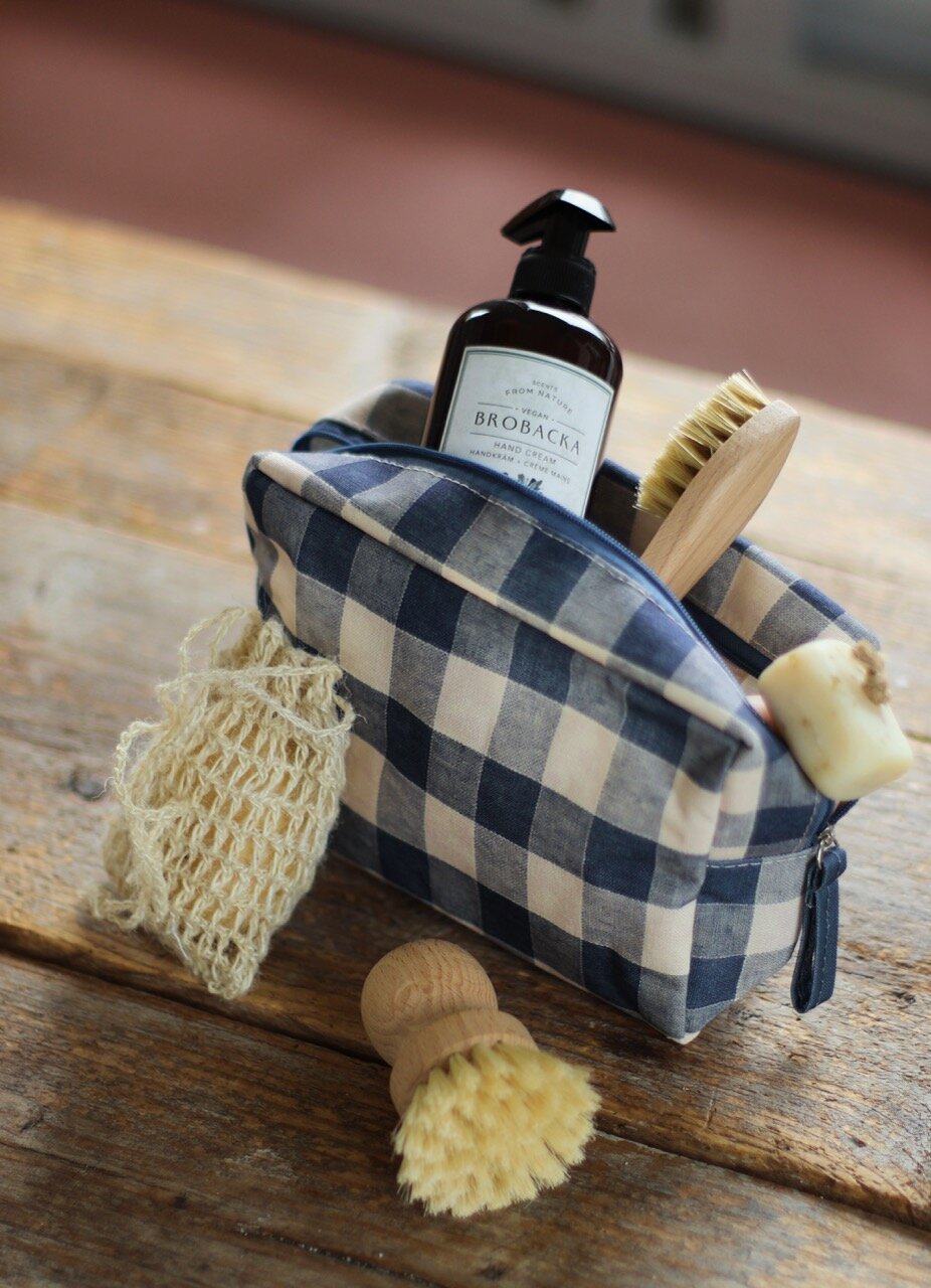 Wash Bag Simona Check - Blue M