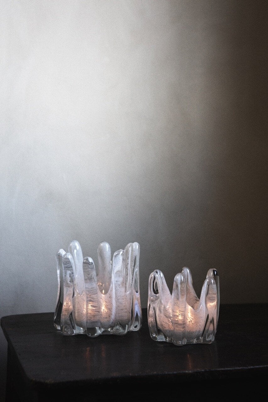 Candle Holder Helix Gray