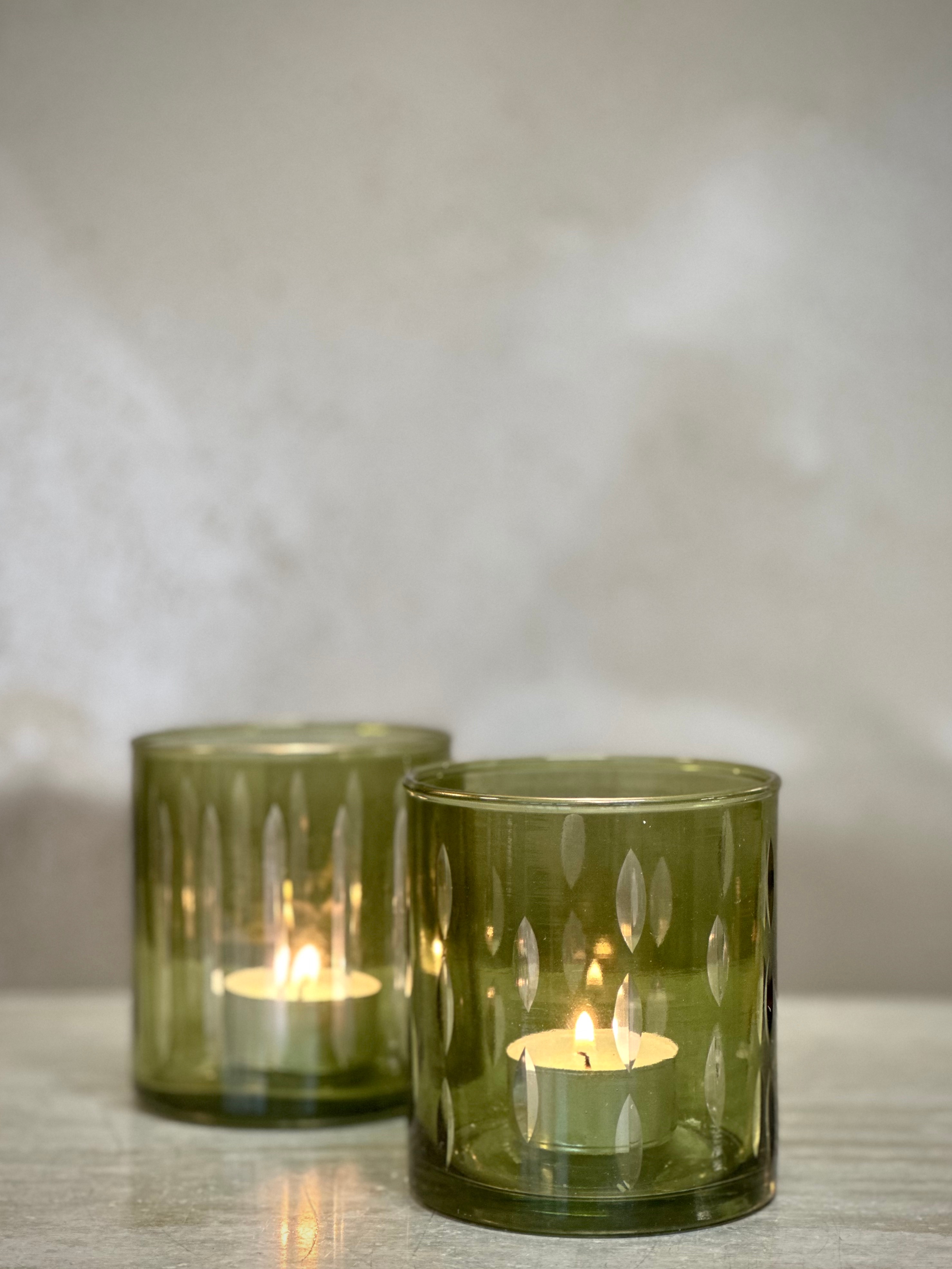 Tea Light Holder Hollo Green