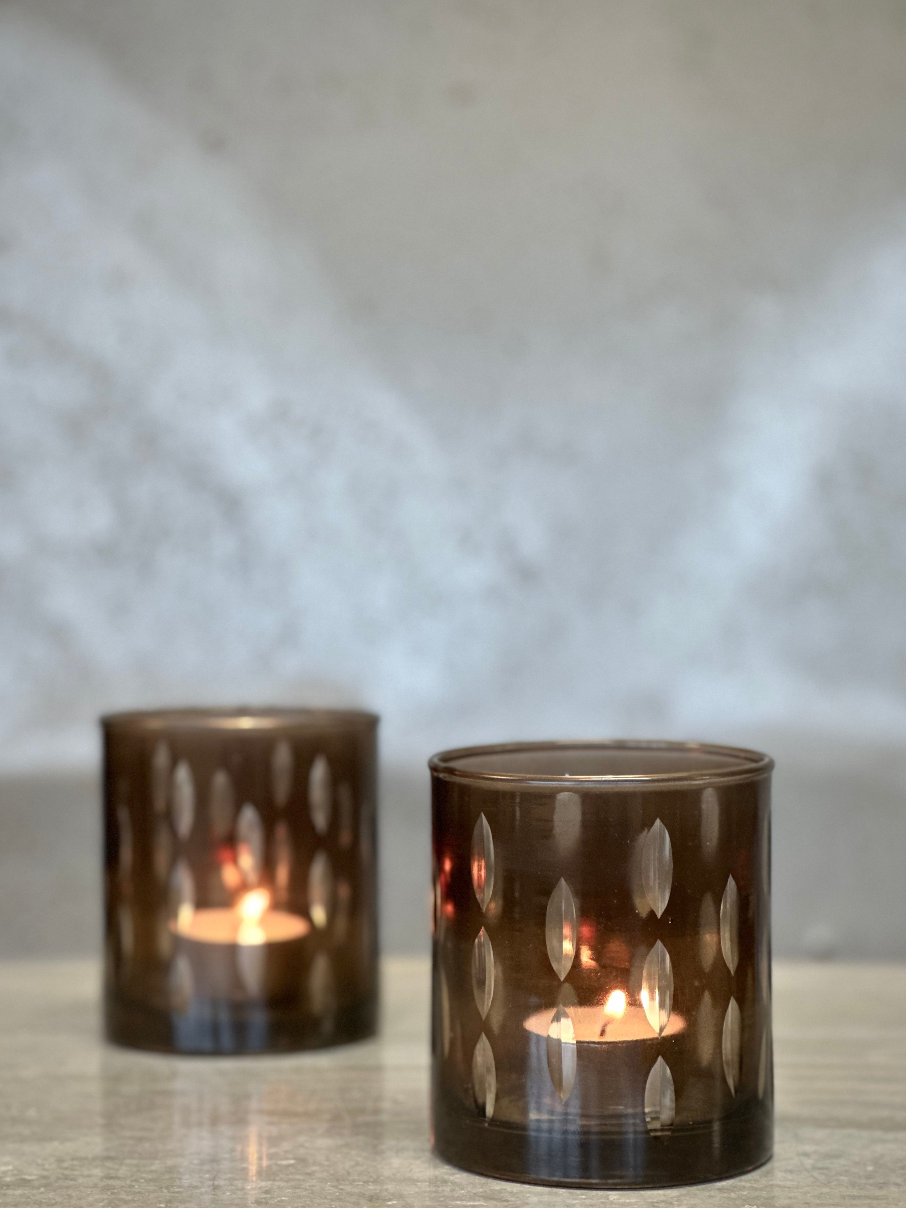 Tea Light Holder Hollo Brown