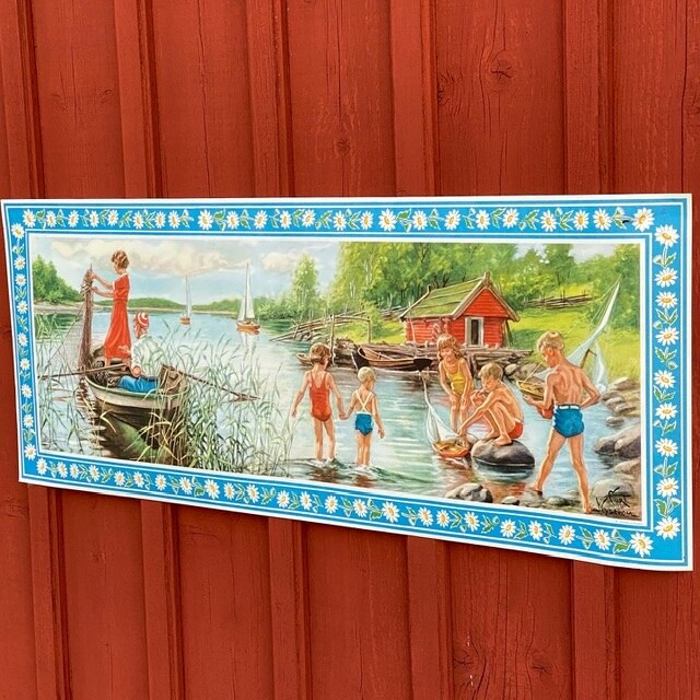 Tapestry Swimming in the lake No. 10
