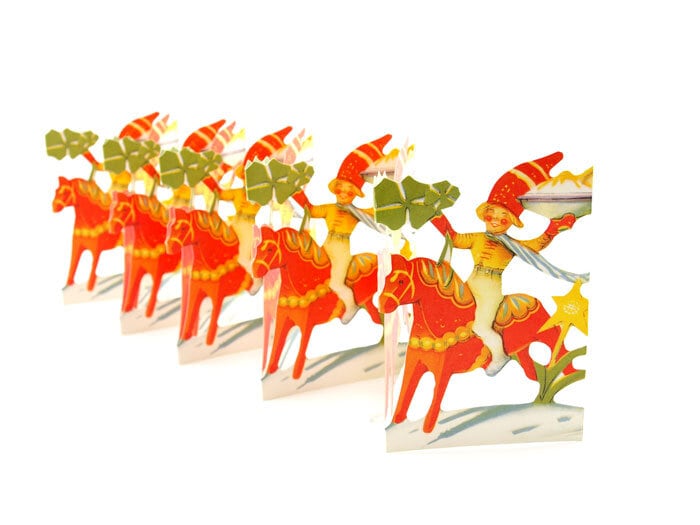 Fold Out Paper Row Dala horse