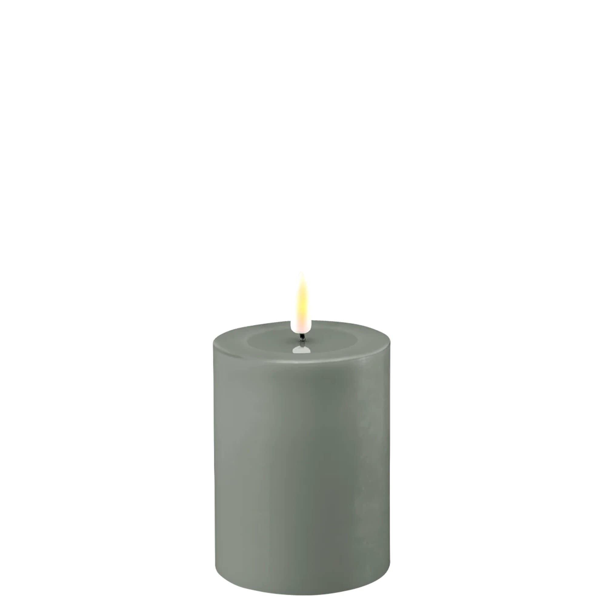 Pillar Candle Sage LED 10 cm