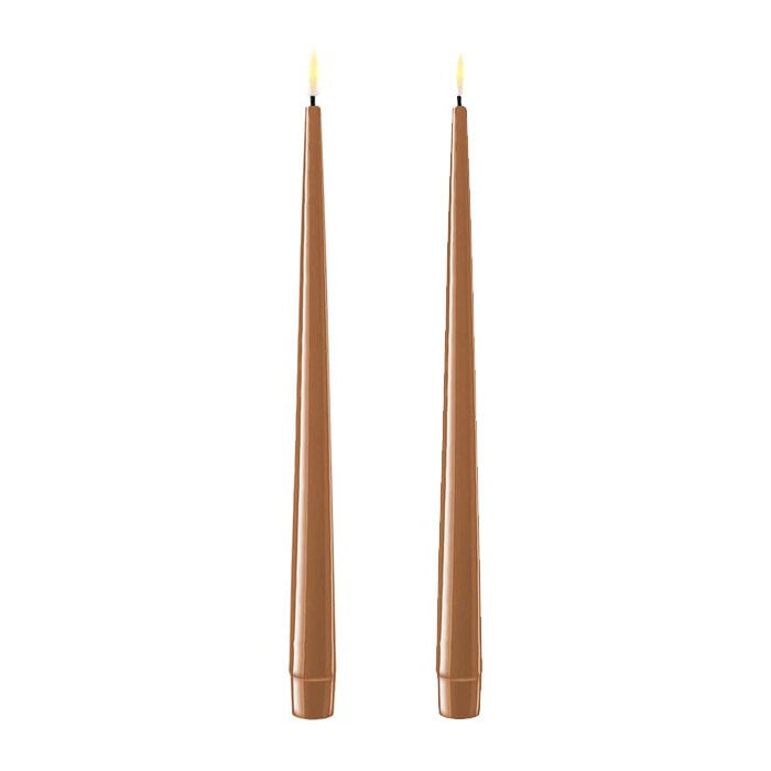 Antique Candle LED Carmel Set of 2
