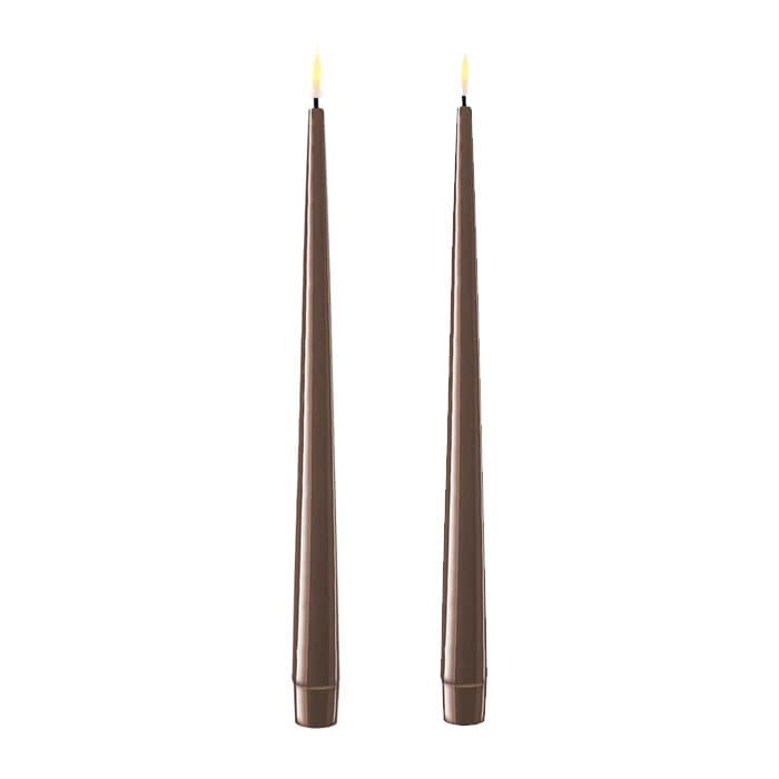 Antique Candle LED Mocca Set of 2