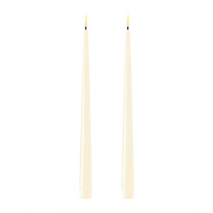 Antique Candle LED Creme Set of 2