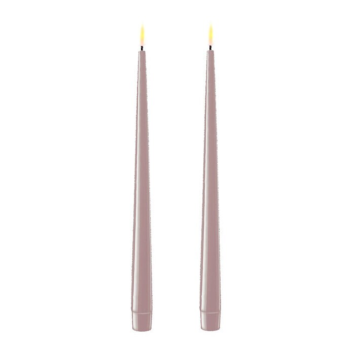 Antique Candle LED Pink Set of 2