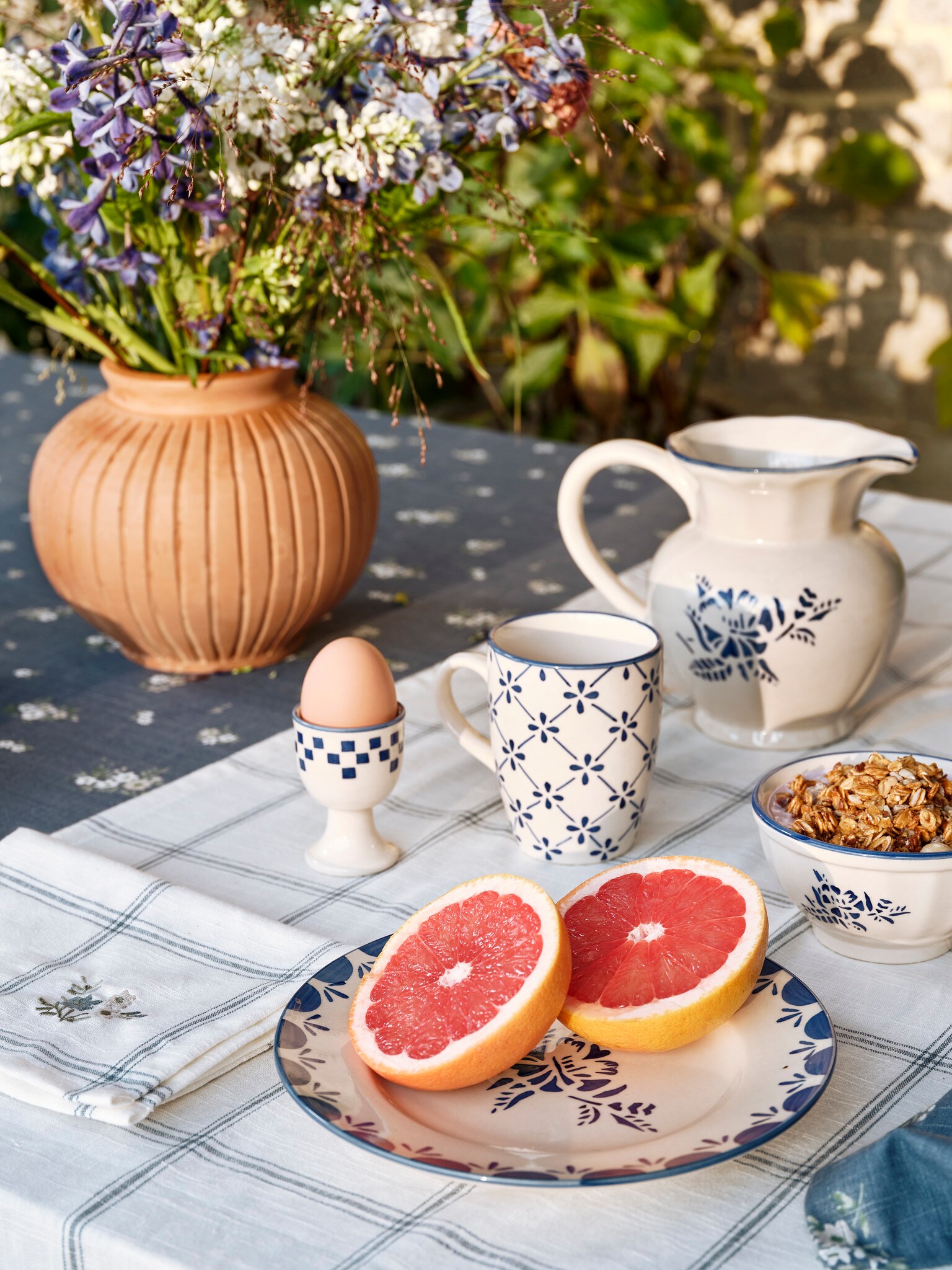 Mug w. Handle Marion Clover Blue