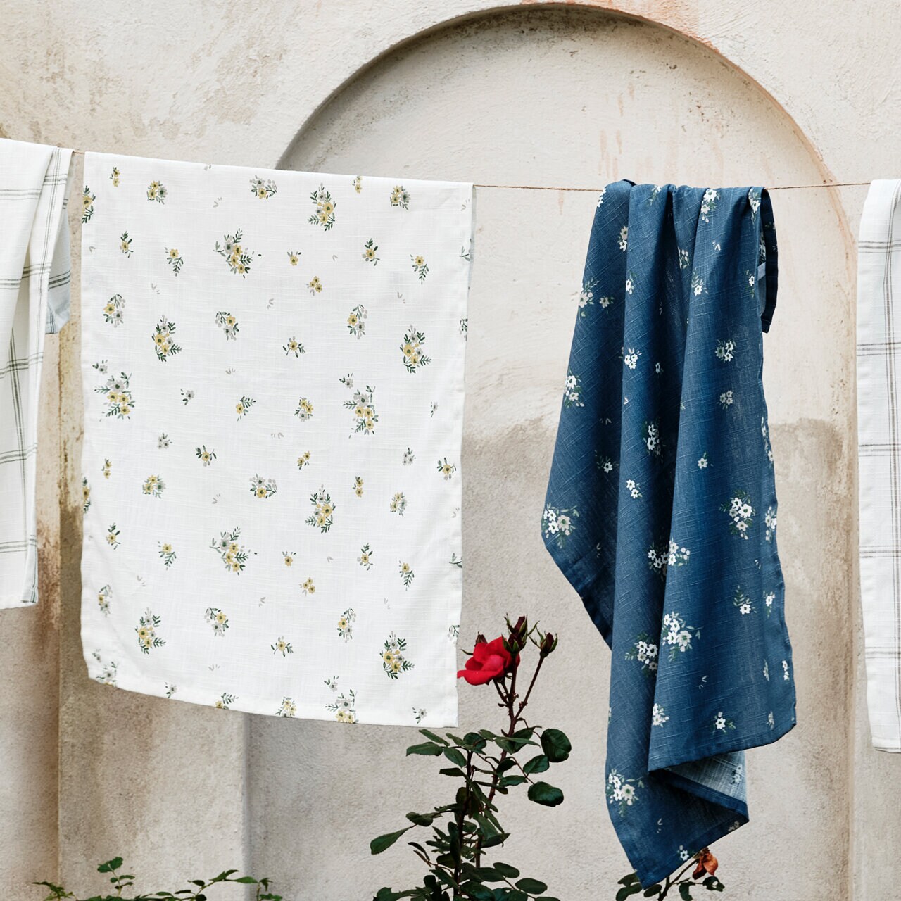 Kitchen Towel Flora Blue