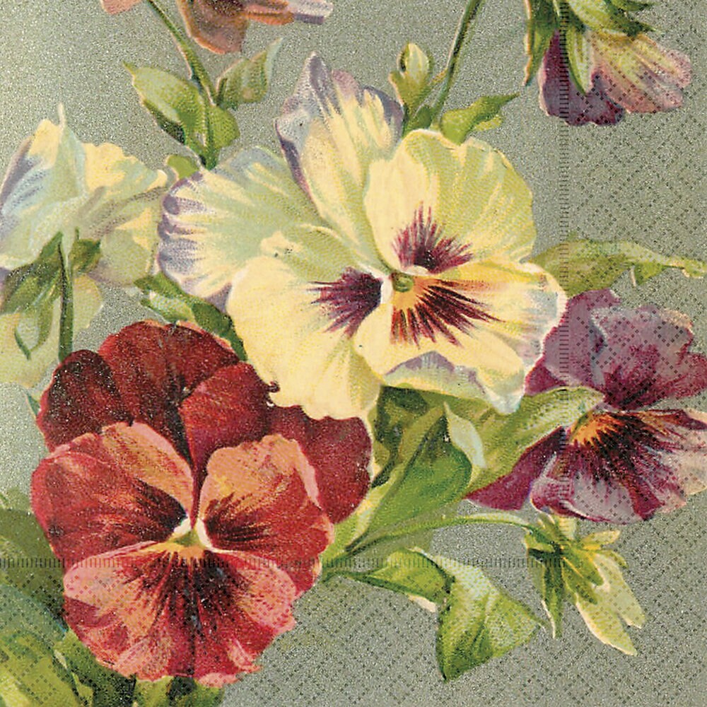Napkin Pansy Flowers