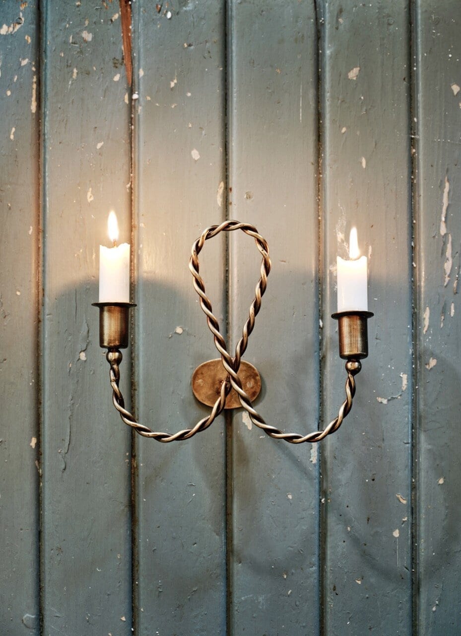 Wall Candle Holder Estelle Antique Brass