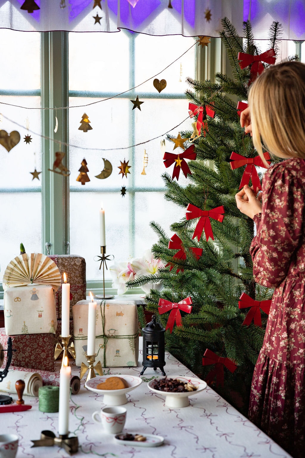 Hanging Ornament Bow Red
