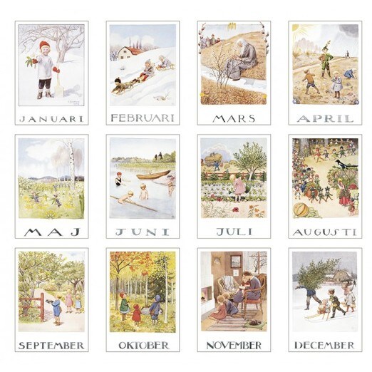 Monthly Posters Elsa Beskow