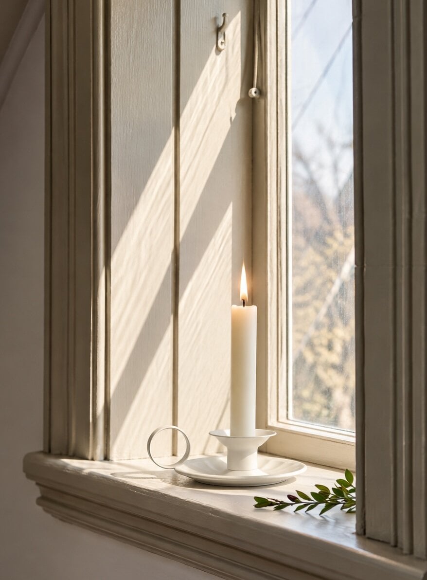 Candle Holder Inger - White