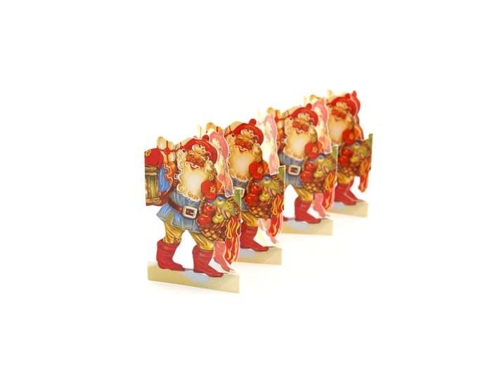 Fold Out Paper Row Mini Santa