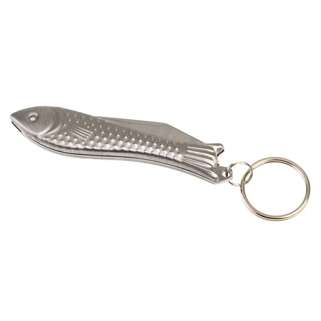 Fish Shaped Pocket Knife & Keyring