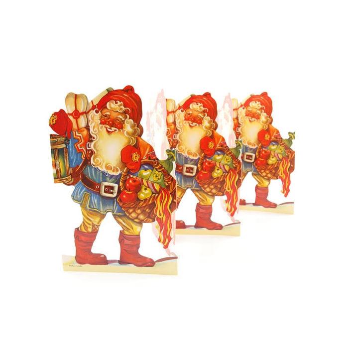 Fold Out Paper Row Santa Medium