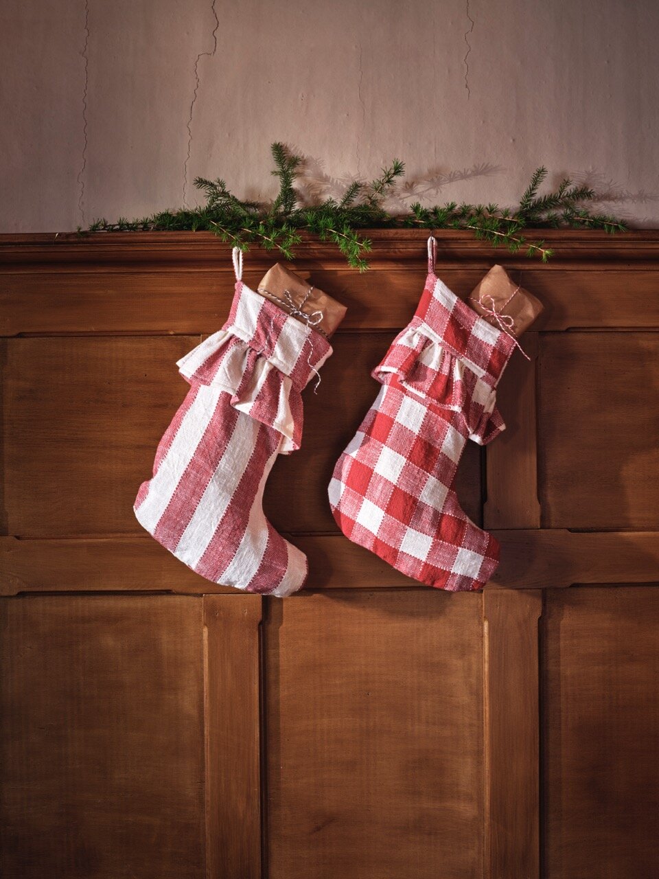 Christmas Stocking Ida Stripe Red/White