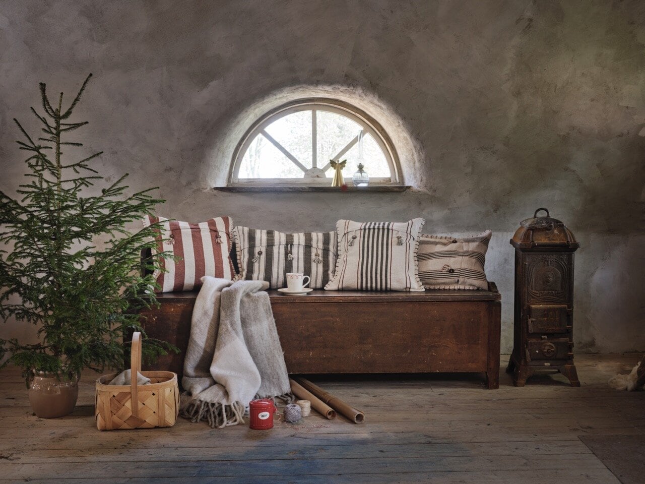 Cushion Cover Holaveden 40 x 60 Off White/Green