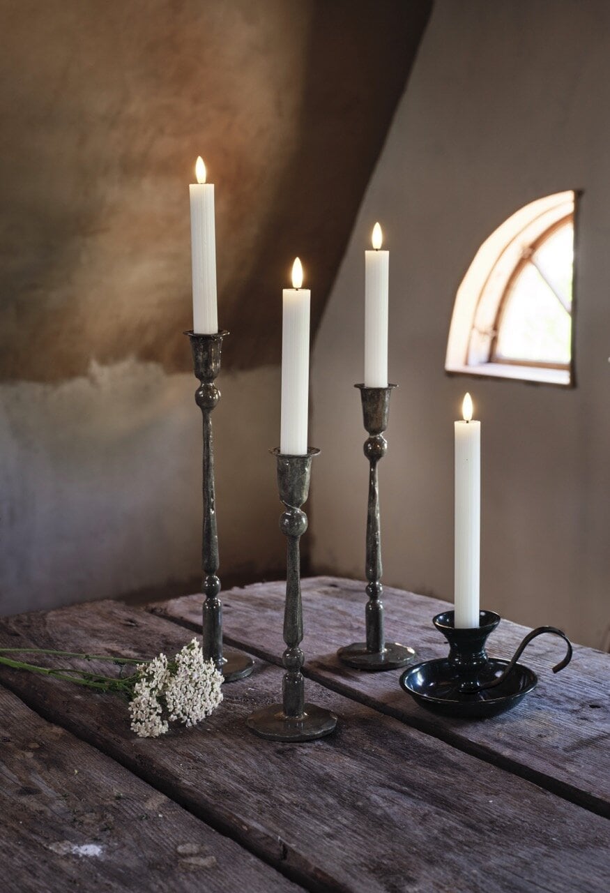 Candle Holder Meja Olive Green 28 cm