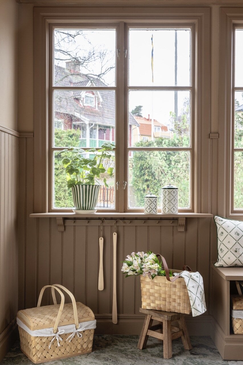 Wood Basket Lisen Natural