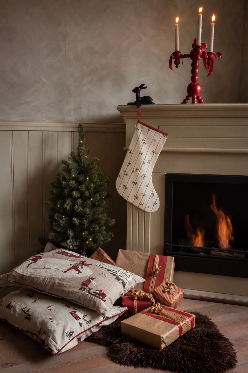 Christmas Stocking Gerd - White/Red